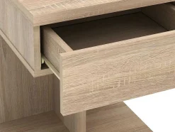 Mesa De Cabeceira Com 1 Gaveta Cor Carvalho - Borla