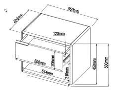 Mesa De Cabeceira Com 1 Gaveta E 1 Nicho Em Mdf Lacado A Branco E Cor Carvalho - Amani