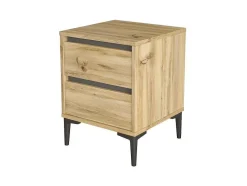Mesa De Cabeceira Com 2 Gavetas - Venprodin - Feltro 45 Cm - Antracite