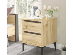 Mesa De Cabeceira Com 2 Gavetas - Venprodin - Feltro 45 Cm - Antracite