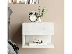 Mesa De Cabeceira De Parede Luvio - Venprodin - Pedra 35 Cm