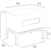 Mesa De Cabeceira Em Madeira De Nogueira E Cinzento Com Iluminação Interior 7144