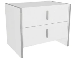 Mesa De Cabeceira 2 Gavetas Branco - Cadeba