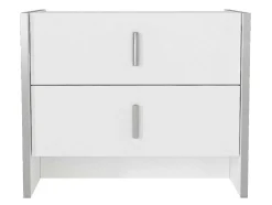 Mesa De Cabeceira 2 Gavetas Branco - Cadeba
