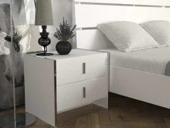 Mesa De Cabeceira 2 Gavetas Branco - Cadeba