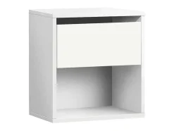 Mesa De Cabeceira Juvenil Com 1 Gaveta 42X40X28 Branco