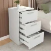 Mesa De Cabeceira Solar 3 Gavetas (Branco)