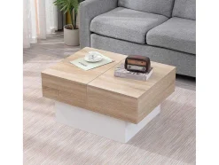 Mesa De Cafe Branca Greta Com Tampo Amovivel