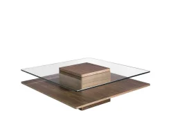 Mesa De Cafe Em Mdf Folheado A Noz Natural, 0,5Mm De EsPéssura 2017