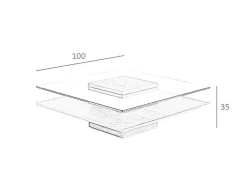 Mesa De Cafe Em Mdf Folheado A Noz Natural, 0,5Mm De EsPéssura 2017