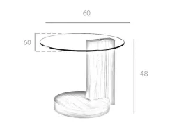 Mesa De Canto Com Base 2036
