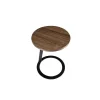 Mesa De Canto Em Nogueira E Aco Preto 2115