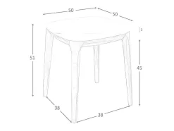Mesa De Canto Quadrada Em Marmore De Porcelana E Nogueira 2133