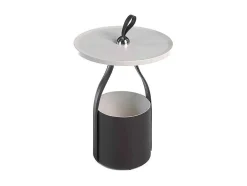 Mesa De Canto Redonda Com Tampo Em Mdf Lacado Na Cor Areia Mate. Punho 2067