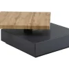 Mesa De Centro Com 1 Gaveta E Tampo Giratorio Em Mdf Cor Antracite E Carvalho - Kyria