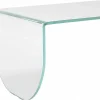 Mesa De Centro Em Vidro Temperado Transparente E Verde - Kinami