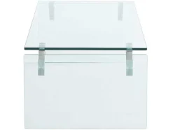 Mesa De Centro Em Vidro Temperado Transparente - Madro