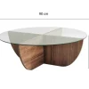 Mesa De Centro Em Vidro Temperado Natural E Transparente - Aysun
