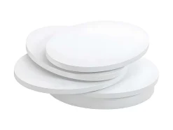 Mesa De Centro Giratoria Oval - Mdf Lacado - Branco - Circus