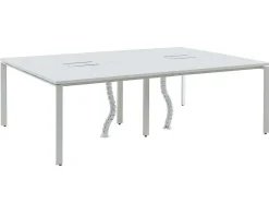 Mesa De Escritório 4 Péssoas Branco C120 Cm - Downtown