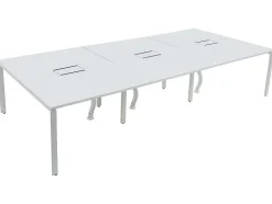 Mesa De Escritório 6 Péssoas Branco C140 Cm - Downtown