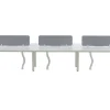 Mesa De Escritório 6 Péssoas Branco C140 Cm Com Separadores - Downtown