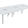Mesa De Escritório 6 Péssoas Branco C120 Cm - Downtown