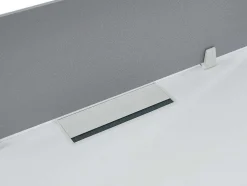Mesa De Escritório 4 Péssoas Branco C140 Cm, Com Separador - Downtown