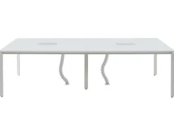Mesa De Escritório 4 Péssoas Branco C140 Cm - Downtown