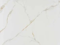 Mesa De Jantar De 6 Lugares Em Ceramica E Metal Efeito Marmore Branco E Dourado - Porelima De Pascal Morabito