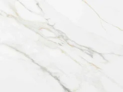 Mesa De Jantar Extensivel 6 A 10 Lugares Em Ceramica E Metal, Efeito Marmore Branco E Bege - Lozipa De Pascal Morabito