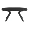 Mesa De Jantar Extensivel 4 A 8 Lugares Em Mdf E Aco Preto - Komoni