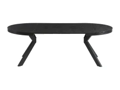 Mesa De Jantar Extensivel 4 A 8 Lugares Em Mdf E Aco Preto - Komoni