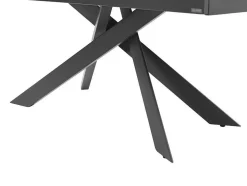 Mesa De Jantar Extensivel De 6 A 10 Lugares Em Ceramica E Metal Efeito Marmore Branco E Antracite - Corema De Pascal Morabito