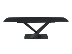 Mesa De Jantar Extensivel De 6 A 10 Lugares Em Vidro Temperado, Ceramica E Metal, Efeito Marmore Preto - Malata De Pascal Morabito