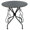 Mesa De Jardim Em Metal Estilo Ferro Forjado - Antracite - Guermantes