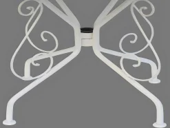 Mesa De Jardim Em Metal Estilo Ferro Forjado - Branco - Guermantes