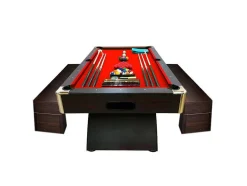 Mesa De Sinuca Moderna De 8 Pés Com Banco De Armazenamento Thanos