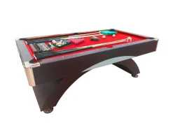 Mesa De Sinuca Moderna De 8 Pés Com Banco De Armazenamento Thanos