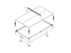 Mesa De Sinuca Multijogos 7 Pés Com Pingue-Pongue - Falcon