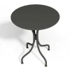 Mesa Redonda De Jardim D. 60 Cm Em Metal Cinzento-Escuro - Mirmande