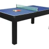 Mesa Transformavel De Bilhar E Ping-Pong Cor Preta De C182 X L102 X A80 Cm - Sousa