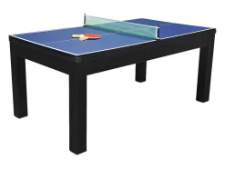Mesa Transformavel De Bilhar E Ping-Pong Cor Preta De C182 X L102 X A80 Cm - Sousa