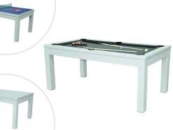 Mesa Transformavel De Bilhar E Pingpong Cor Branca De C182 X L102 X A80 Cm - Henk