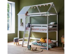 Mezzanine Cama Para Crianças 190X90Cm Margot Branco