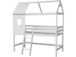 Mezzanine Cama Para Crianças 190X90Cm Margot Branco