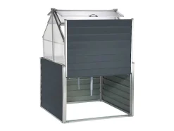 Mini Estufa Em Policarbonato E Estrutura Em Aluminio C120 X L120 X A169 Cm Antracite - Genista