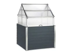 Mini Estufa Em Policarbonato E Estrutura Em Aluminio C120 X L120 X A169 Cm Antracite - Genista