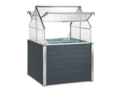Mini Estufa Em Policarbonato E Estrutura Em Aluminio C120 X L120 X A169 Cm Antracite - Genista