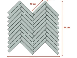 Mosaico De Chao E De Parede Em Marmore Cor Creme Pack De 1 M - Mandros